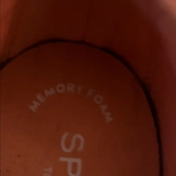 Sperry Top Sider Tan and Peach Lace Up Casual Boat or Tennis Shoes - Picture 12 of 12